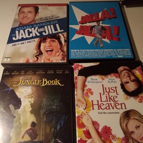 Jungle Book- Just Like Heaven- Jalla Jalla- Jack and Jill - Jobs