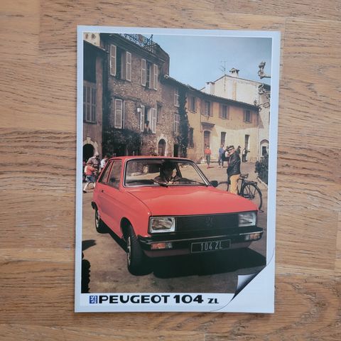 Brosjyre Peugeot 104 ZL 1983