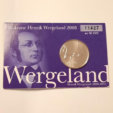 10 Krone Wergeland - 2008 i blisterpakning