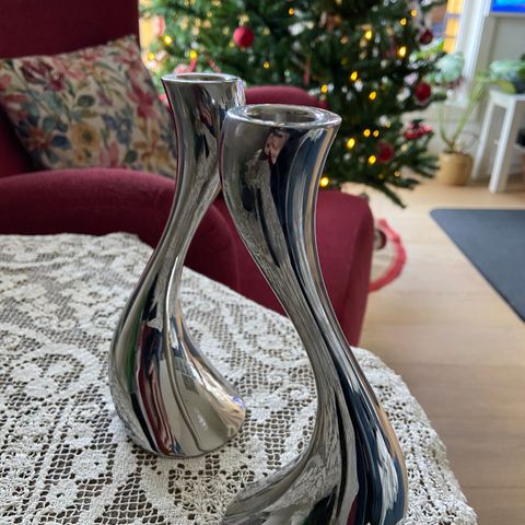 Georg Jensen lysestaker høyde 20cm