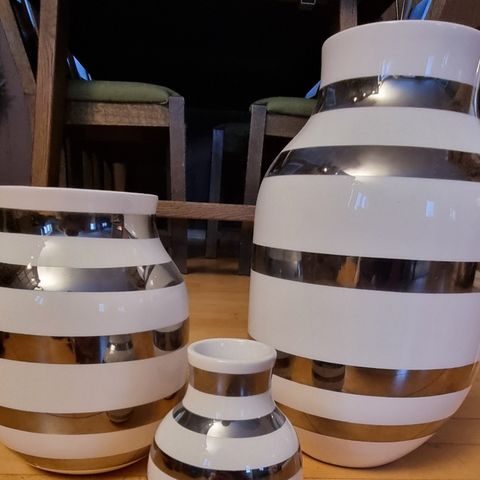 Kähler vaser samt 2 lysestaker