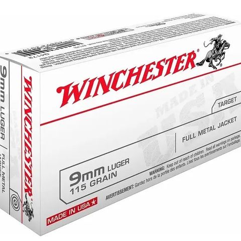 Winchester 9mm Luger 115gr USA FMJ