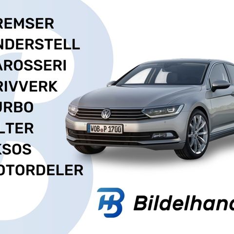 VW PASSAT B8 14-23mod BREMSER CLUTCH REGISTER TURBO FJÆR LYKTER EGR DPF