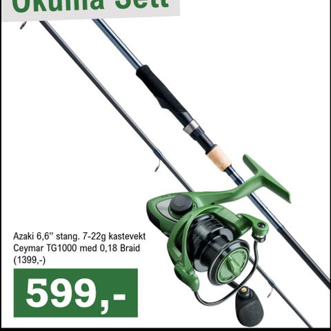 KUPP! SPAR 60%. Okuma Azaki fiskesett