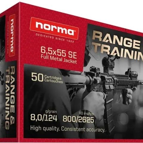 Norma Range & Training 6,5x55SE 8g/124gr