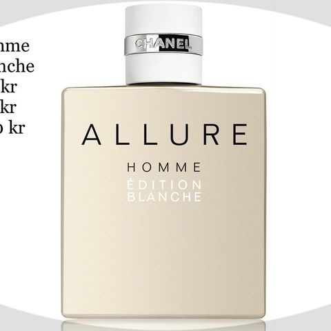 Chanel - Allure Homme Édition Blanche (Parfymeprøver 3 ml, 5 ml og 10 ml)