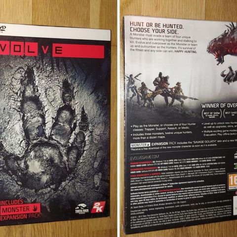 Evolve PC/dvd spill selges!