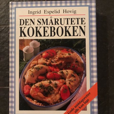 Ingrid Espelid Hovig.. Den smårutete Koke boken.. Som ny, ubrukt..