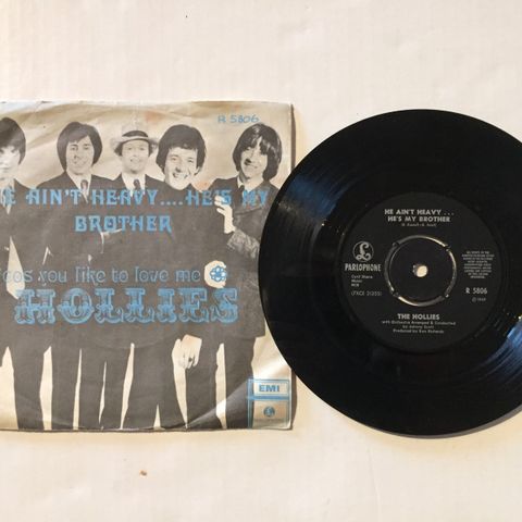 THE HOLLIES / HE AIN'T HEAVY.... HE'S MY BROTHER - 7" VINYL SINGLE