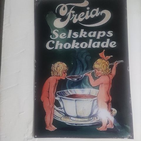 3X Freia Selskaps Chokolade skilt