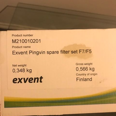 Exvent filter F7/F5