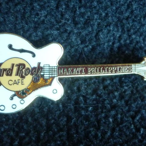 2010s Hard Rock Cafe Makati, Philippines - Gretsch White Falcon gitar pin.