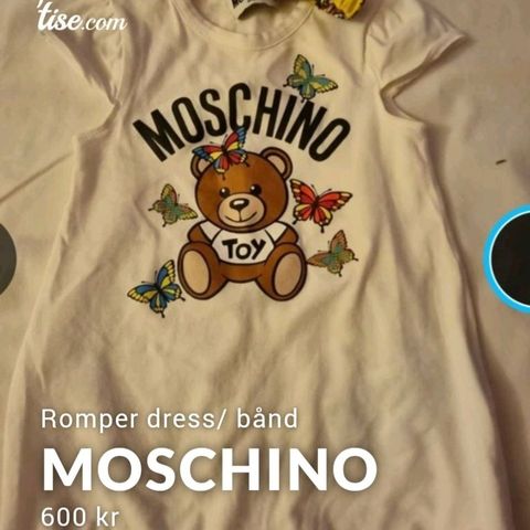 Moschino/ romper dress / pannebånd