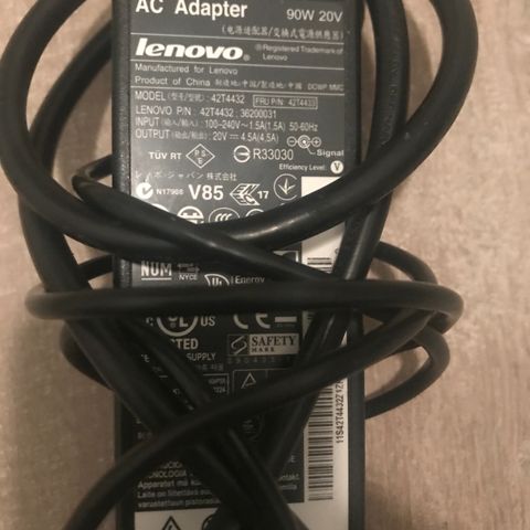 Charger 20V 3.25A 90 W for Lenovo ThinkPad