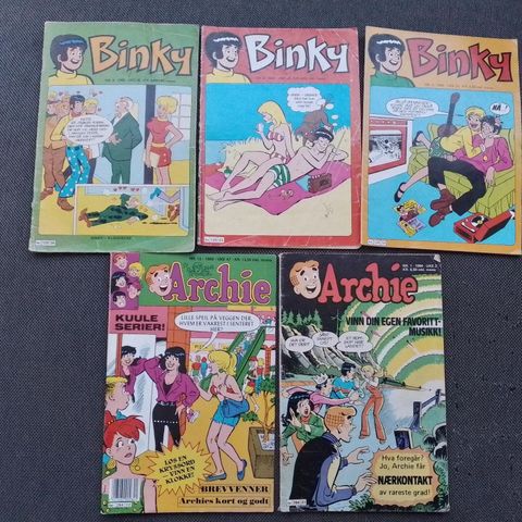 BLINKY og ARCHIE BLADER FRA 1980-1090 TALLET