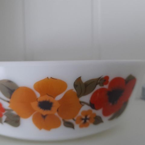 Retro pyrex ildfast serveringsskål