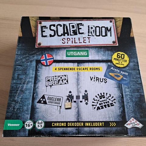 Ubrukt escape room- spill selges