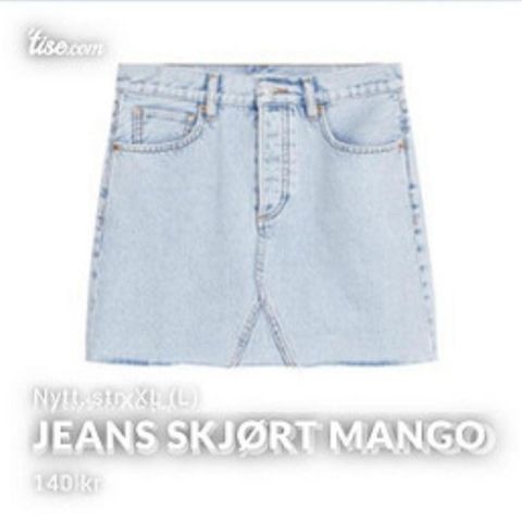 Nytt jeans skjørt/sommerskjørt Mango, str L