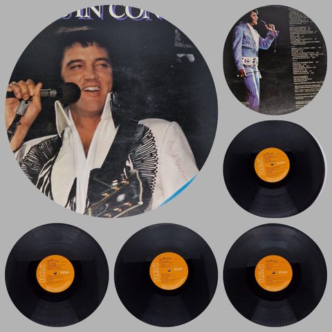 VINTAGE/RETRO LP-VINYL DOBBEL "ELVIS IN CONCERT 1977"