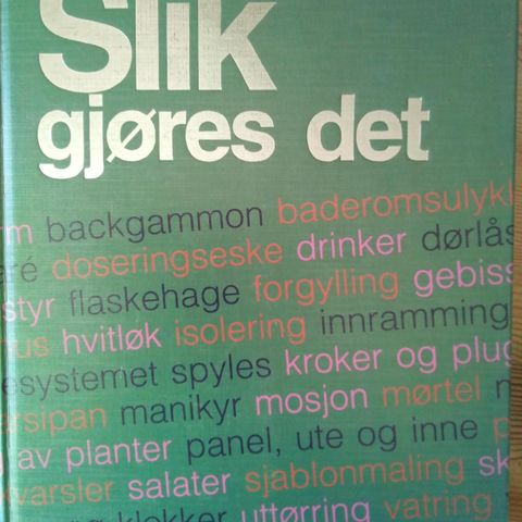 SLIK GJØRES DET, en "Gjør det selv"-bok fra Det Beste, 1993, selges