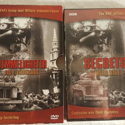 Hemmeligheter fra 2. verdenskrig DVD ny forseglet norsk tekst