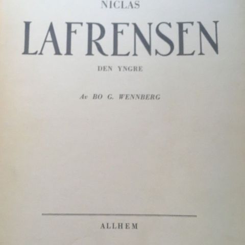 Bo G. Wennberg:"Niclas Lafrensen den yngre". Svensk