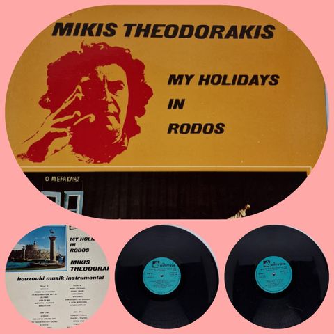 VINTAGE/RETRO LP-VINYL (ALBUM ) "MIKIS THEODORAKIS/MY HOLIDAYS IN RODOS"