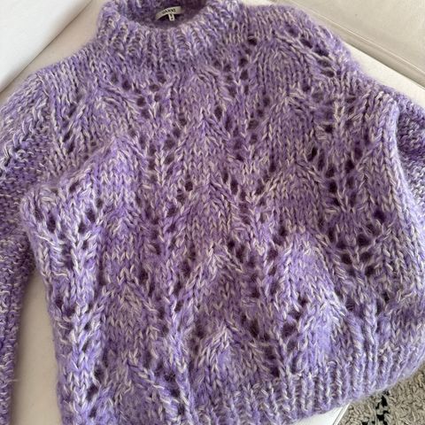 Ganni genser lilla- The Julliard mohair! Nydelig genser til sommerkvelden!
