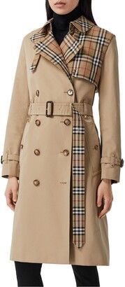 Burberry Herne Check Panel Trenchcoat