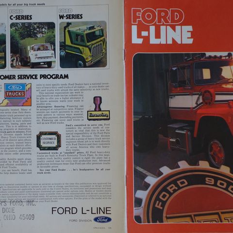 FORD L-Line juli 1975 brosjyre