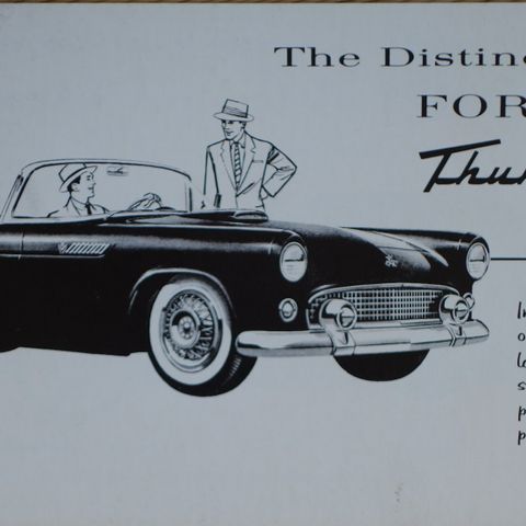 Ford Thunderbird 1955 brosjyre original