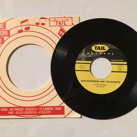 JACK BAYMOORE AND THE BANDITS / A-V8 BOOGIE - 7" VINYL SINGLE