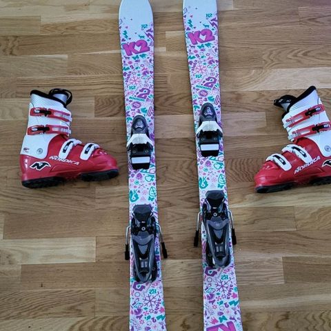 twintip ski k2 117cm + stovler Nordica 23,5 cm eu 37