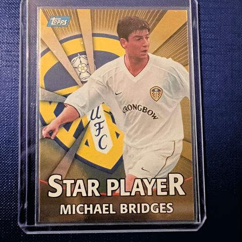 Michael Bridges i gull premier gold 2001 fotballkort