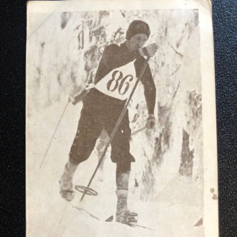 Ole Hegge Bardu IL USA OL langrenn Ski sigarettkort Cromwell 1930 sjeldent