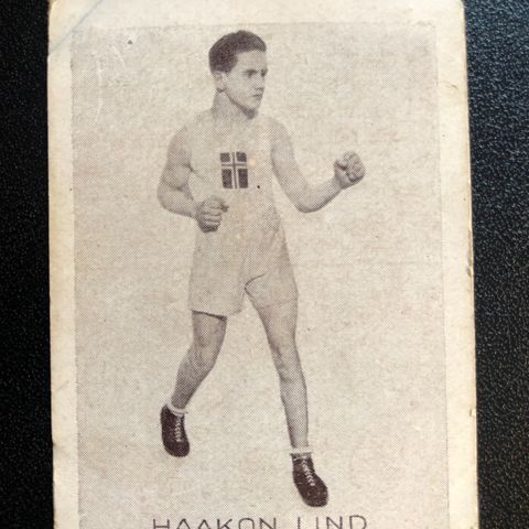 Haakon Lind Oslo OL 1928 Sportsklubben av 1909 boksing sigarettkort Cromwell