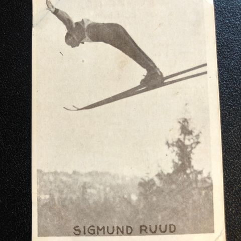 Sigmund Ruud Kongsberg OL 1928 Ski Hopp sigarettkort Tiedemanns Tobak