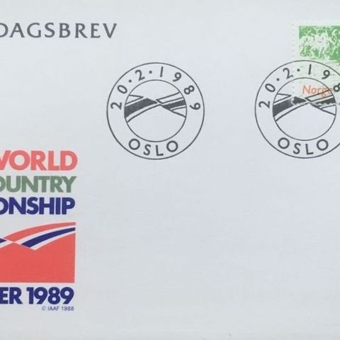 Norge 1989 FDC VM i terrengløp 1989 NK 1063