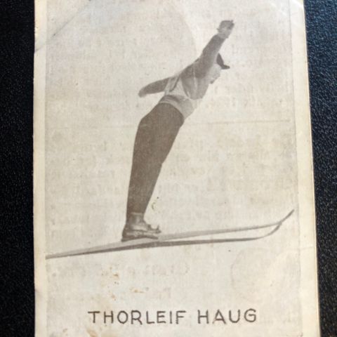 Thorleif Haug Drammen OL 1924 Ski Hopp sigarettkort Tiedemanns Tobak