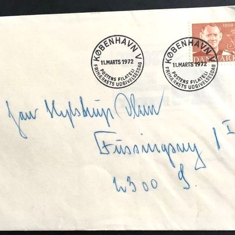 Danmark 1972 FDC Kong Fredrik IX mindeutgave AFA 522