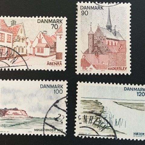 Danmark 1975 Landsdelsserie Sønderjylland AFA 597-600 Stemplet