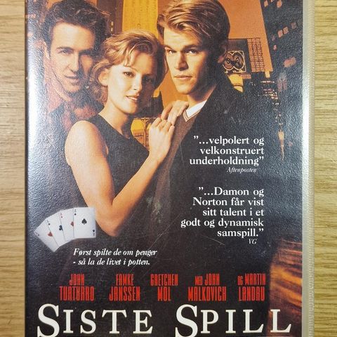 Siste Spill (1998) VHS Film