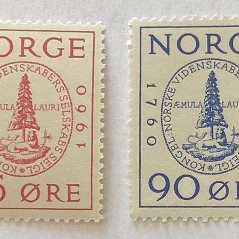 Norge 1960 Videnskabsselskabet NK 481-482 Postfrisk