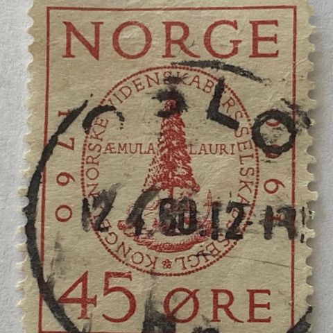 Norge 1960 Videnskabsselskabet NK 481 Stemplet