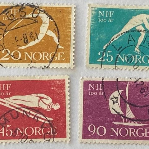 Norge 1961 Norges Idrettsforbund NK 492-495 Stemplet