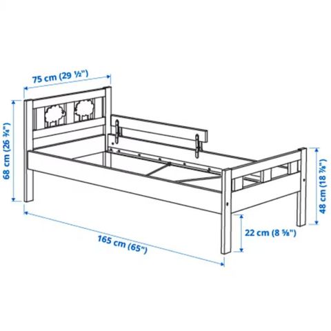 Including Mattress - IKEA Bed white 70x160 cm