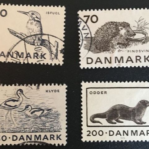 Danmark 1975 Truede dyr AFA 601-604 Stemplet