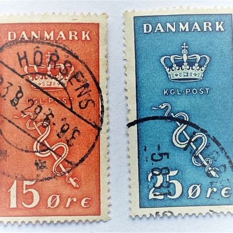 Danmark 1929 Kreftfrimerker AFA 179 og 180 Stemplet