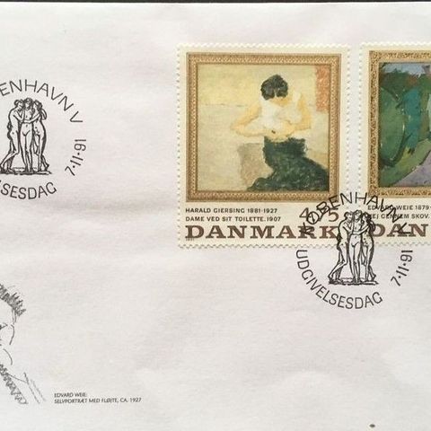 Danmark 1991 FDC Malerserie 4 AFA 1005-1006
