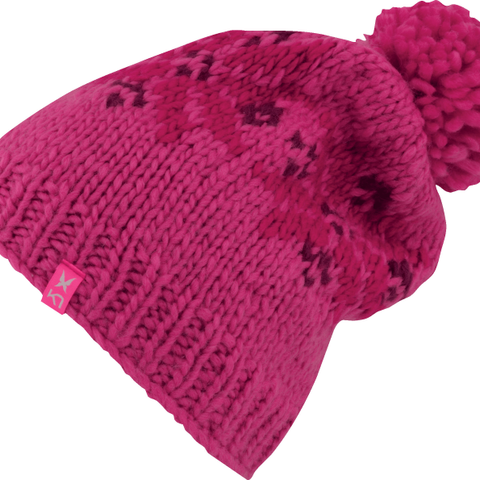 Fantastisk rosa Kari Traa beanie lua med dusk